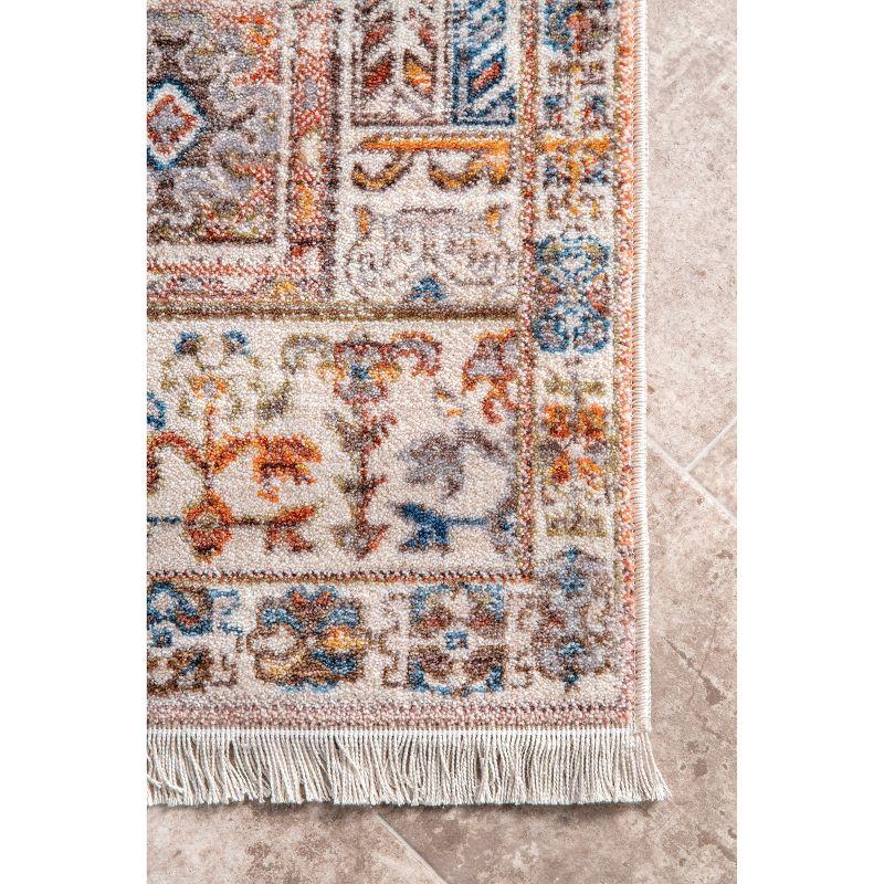 Vintage Khaki Medallion 8' x 10' Synthetic Area Rug