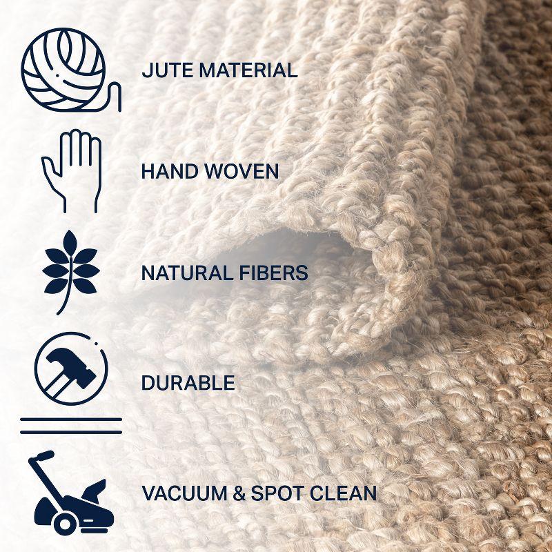 3'x5' Pata Hand Woven Chunky Jute Area Rug, Natural - JONATHAN Y