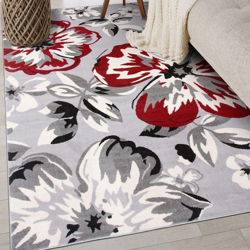 World Rug Gallery Modern Floral Desing Area Rug