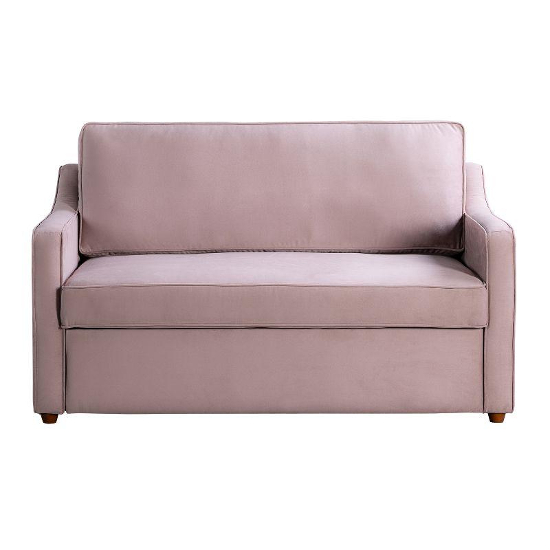Serta Juliette 62.2'' Full Convertible Sofa w/ Velvet Upholstery