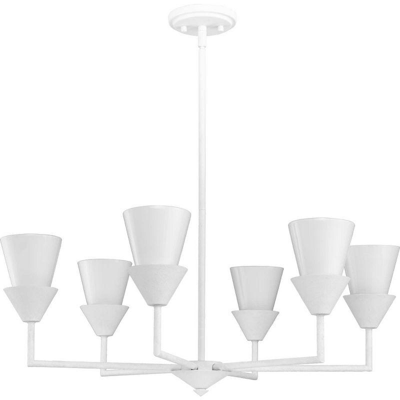 Pinellas 30" White Plaster Candle Style Chandelier