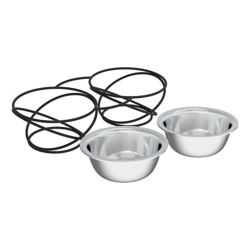 Pet Adobe Stainless Steel Elevated Pet Bowls With Decorative Stand - 40 oz, 3 pcs.