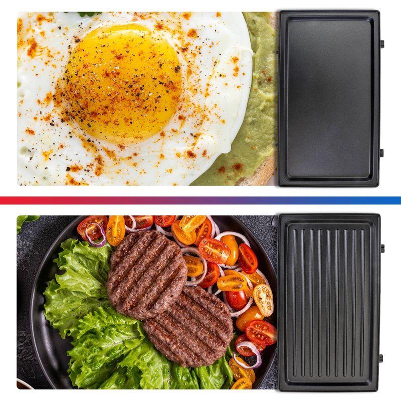 Total Chef Total Chef Electric Griddle Waffle Maker Sandwich Press Open