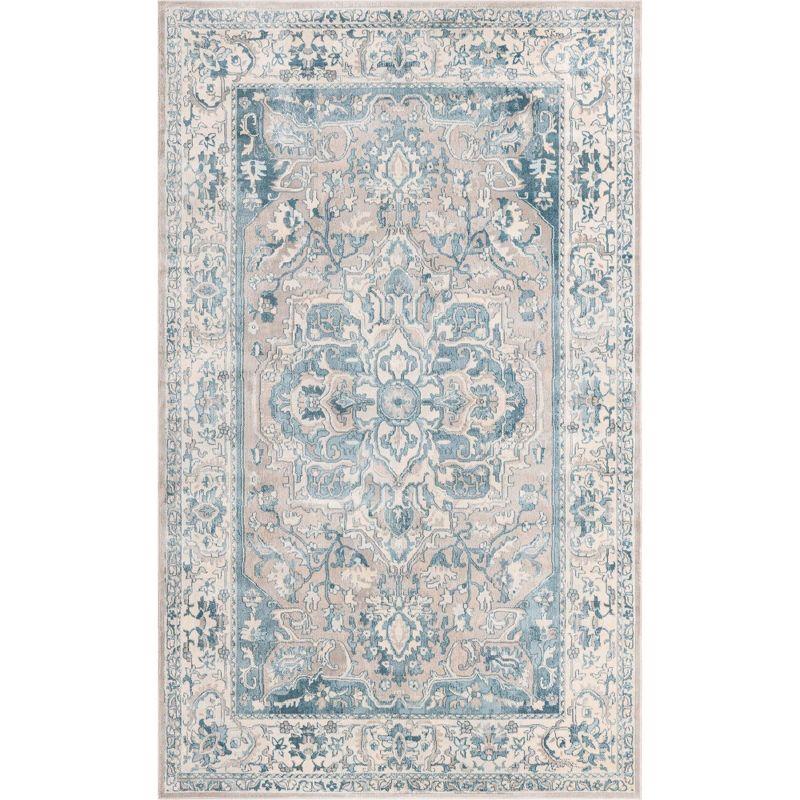 Unique Loom Paris Collection Area Rug - Louisa (5' 1" x 8' Rectangle Dark Gray/Beige)