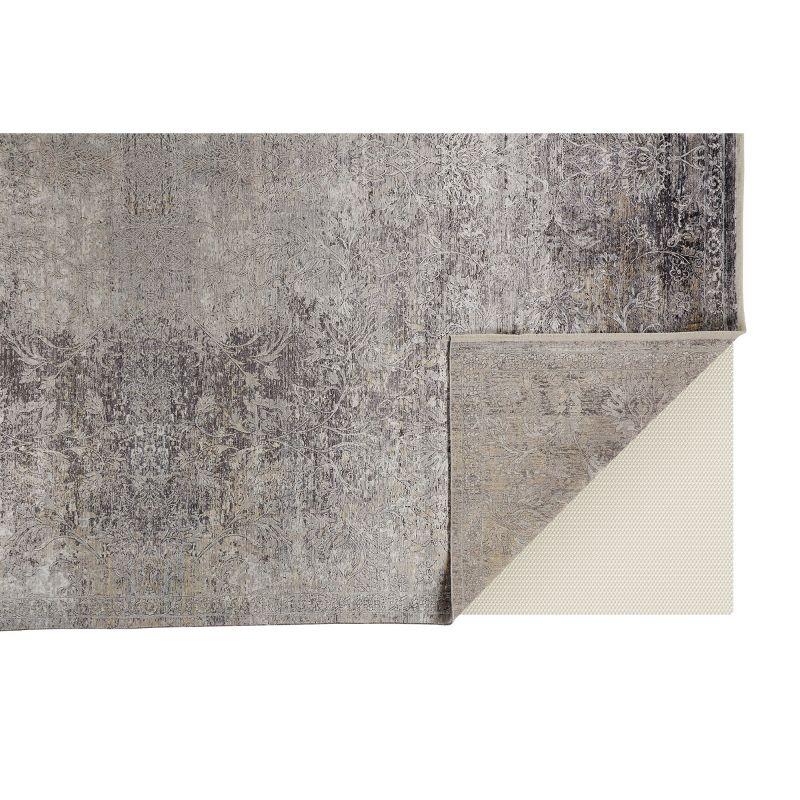 Sarrant Transitional Medallion Gray/Ivory/Tan Area Rug