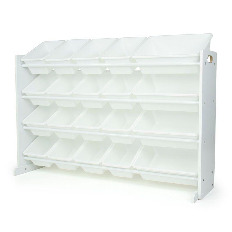 Cambridge Extra Large Kids' Toy Storage Organizer with 20 Storage Bins White - Humble Crew: MDF Bin Shelves, 4 Shelves