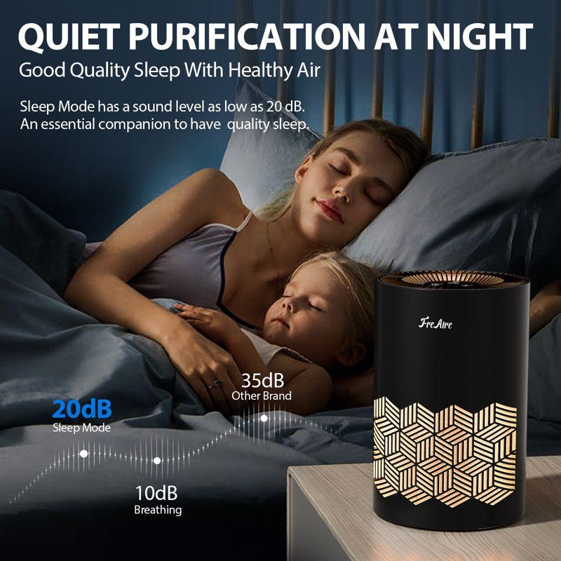 FreAire Air Purifiers for Home, HEPA Air Purifier with RGB Lights