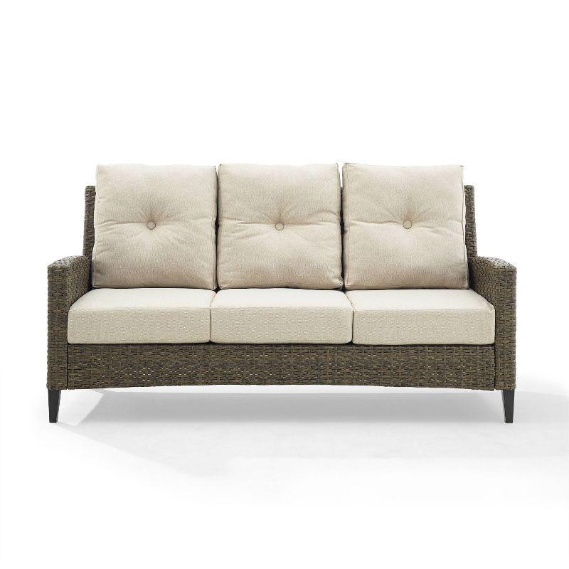Rockport 77.13'' Polyethylene (PE) Wicker Outdoor Patio Sofa