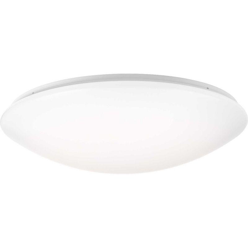 Progress Lighting, Drums and Clouds, 1-Light LED Flush Mount, White Acrylic, Contoured Shade