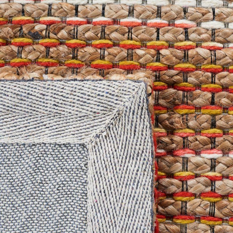 Marbella MRB851 Hand Loomed Indoor Area Rug - Natural/Red - 5'x8' - Safavieh