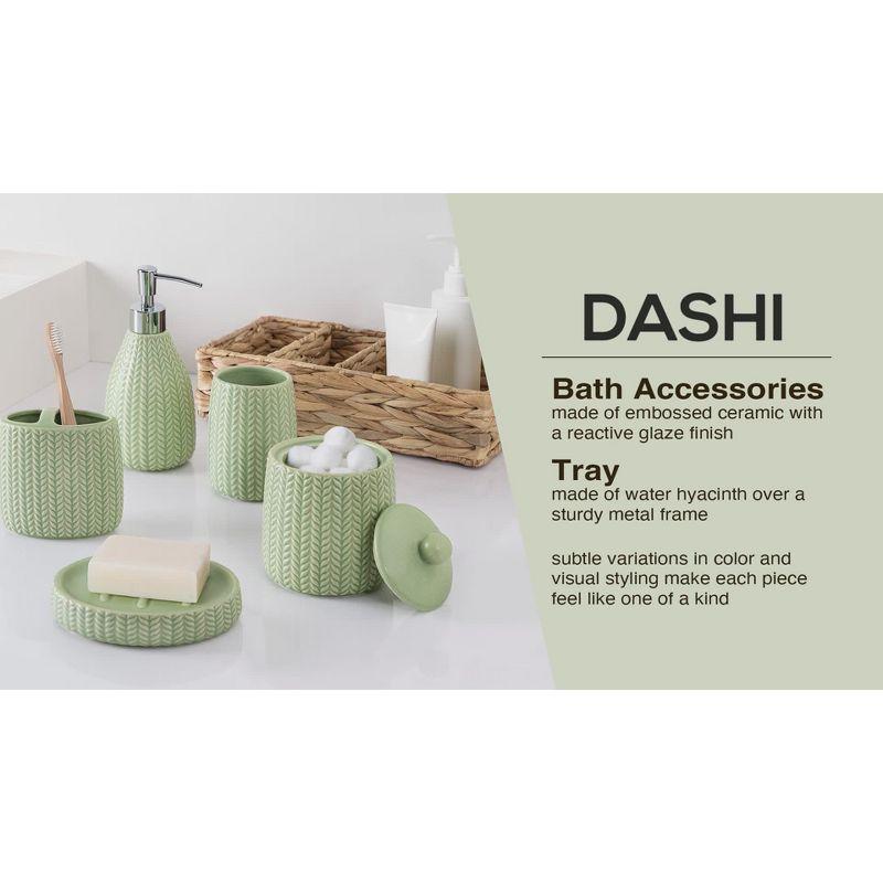 Allure Home Creations Savannah Shower Curtain: Ceramic Hand Wash Cup, 4.2" Height, 8.9oz Capacity