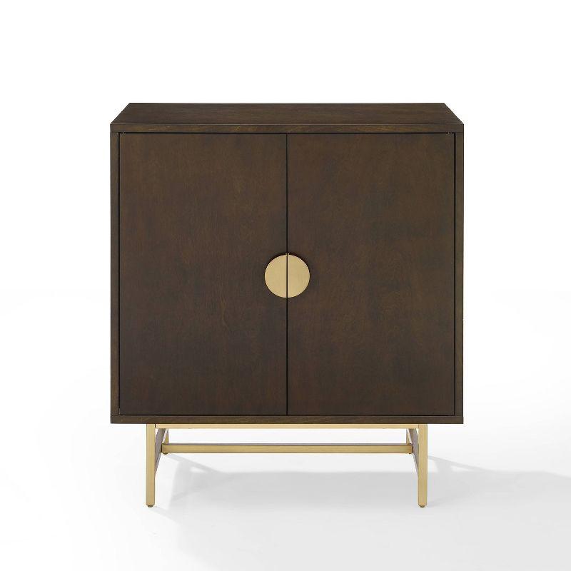Blair Bar Cabinet Dark Brown/Gold - Crosley