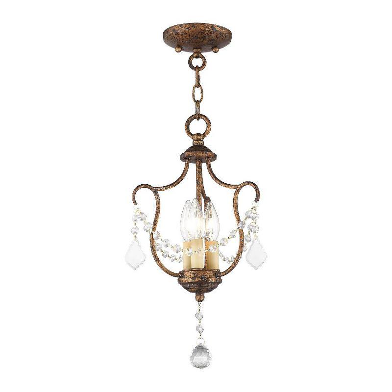 Livex Lighting Chesterfield 3 - Light Pendant in  Hand Applied Venetian Golden Bronze