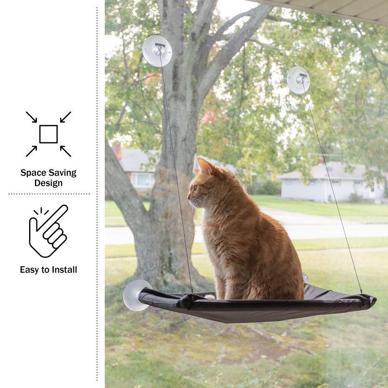 Petmaker PETMAKER Cat Window Perch for Large Cats, Black