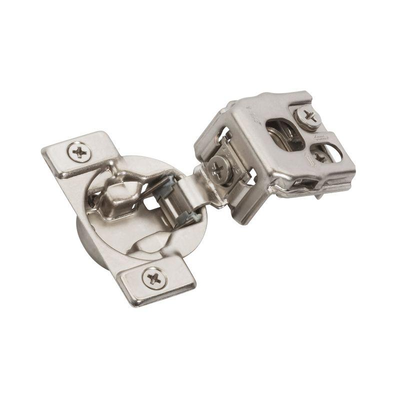 Nickel Finish 1-1/4 Inch Overlay Self-Closing Concealed Cabinet Hinge