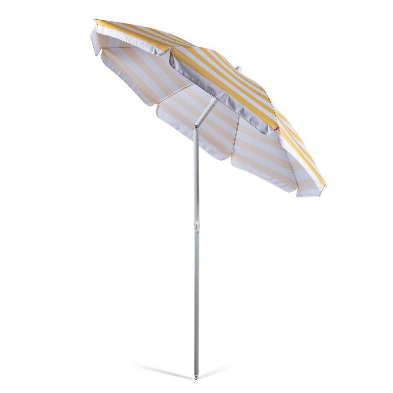 Oniva Portable Beach Stick Umbrella - Yellow Cabana Stripe