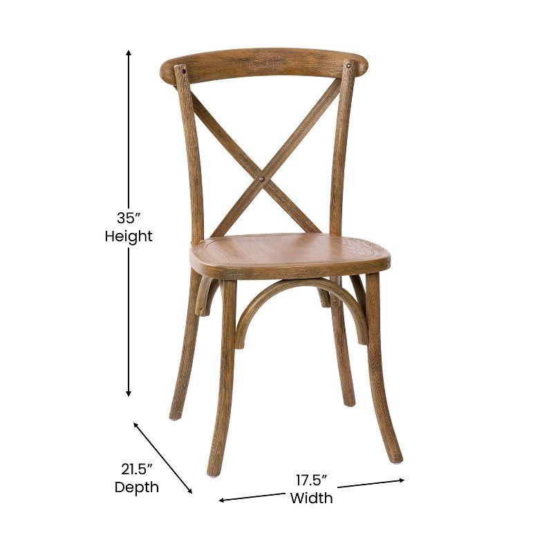 Flash Furniture Advantage Hand Scraped Dark Natural X-Back Chair