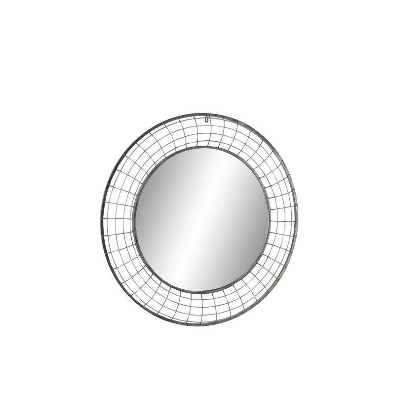 Traditional Metal Wall Mirror Black - Olivia & May: Polished Finish, Easy Wall Mount, Indoor Use
