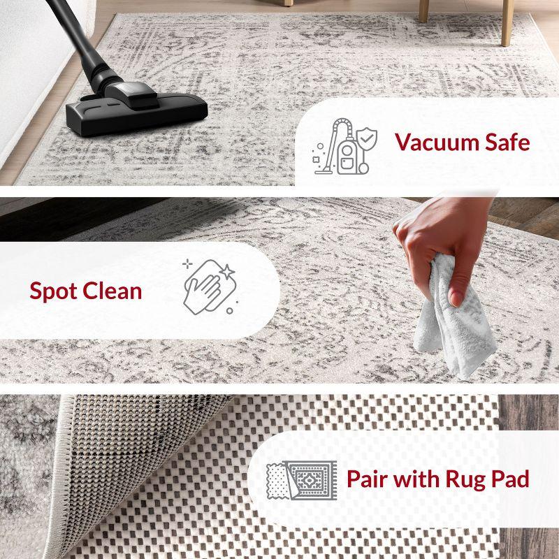 Nuloom Arlena Medallion 10x13 Indoor Area Rug for Living Room Bedroom Dining Room Kitchen, Grey/Ivory
