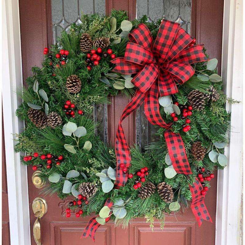 Northlight 36" Canadian Pine Artificial Christmas Wreath - Green Unlit