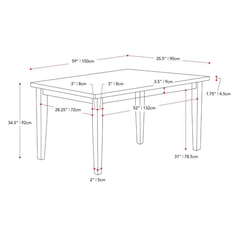 New York Counter Height Wood Dining Table Washed Gray - CorLiving