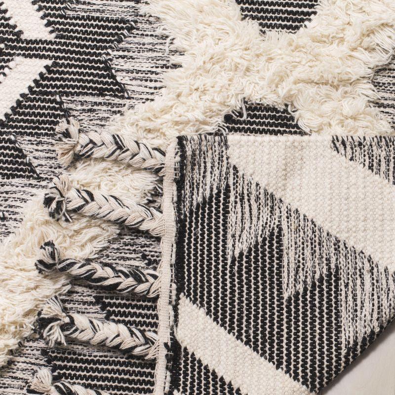 Foundry Select Cedarvale Kenya Hand Knotted Wool/Cotton Southwestern Rug in Ivory/Black