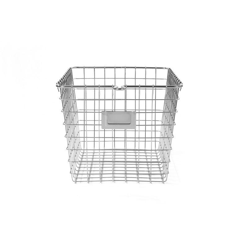 Spectrum Diversified Small Storage Basket Silver: Metal Utility Organizer, Universal Storage, No Assembly Required