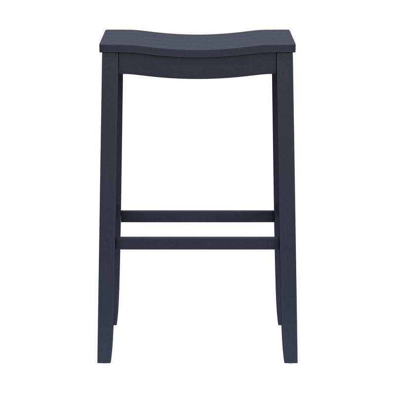 Hillsdale Furniture 30" Fiddler Backless Barstool Navy: Matte Finish, Wood Legs, Fixed Height