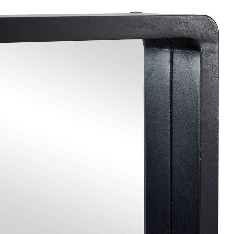 36" x 36" Contemporary Wood Rectangle Wall Mirror Black - Olivia & May: Medium-Sized, MDF Frame, No Assembly Required