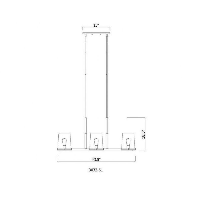 Z-Lite Callista 6 - Light Kitchen Island Pendant