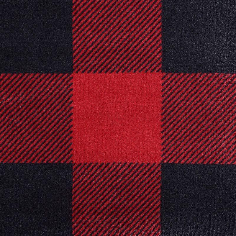 Eddie Bauer Cabin Plaid Flannel/Sherpa Throw Blanket