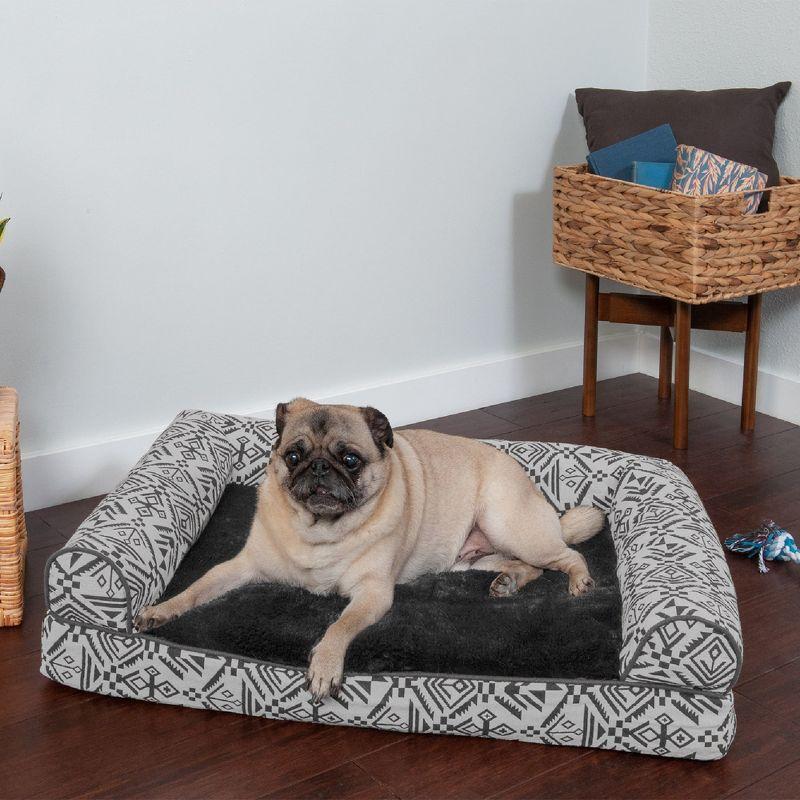 Medium Boulder Gray Orthopedic Foam Sofa Dog Bed