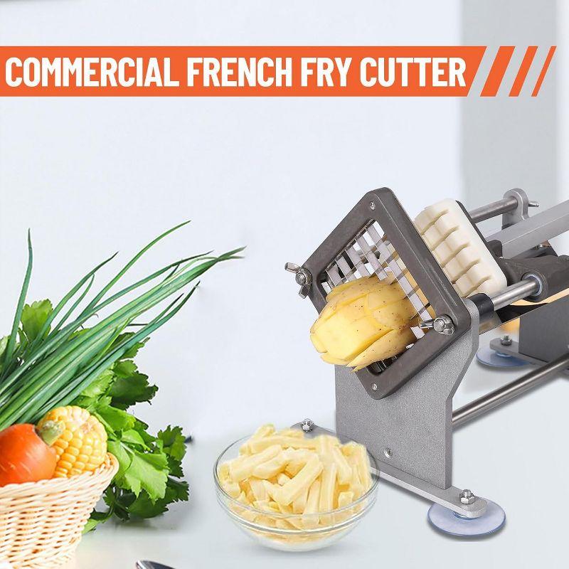 Commercial French Fry Cutter Stainless Steel Potato Slicer With 1/2 Inch Blade