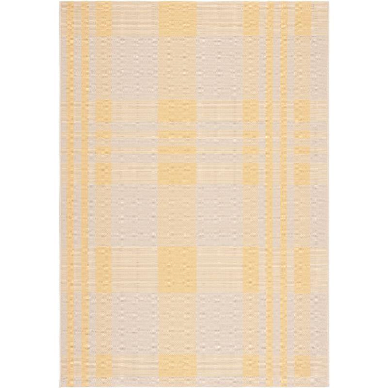 Luxor Gold and Beige 8' x 10' Synthetic Easy-Care Area Rug