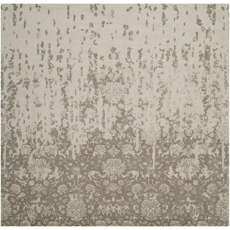 Restoration Vintage RVT104 Hand Tufted Indoor Area Rug - 6'x6' - Light Sage/Grey - Safavieh