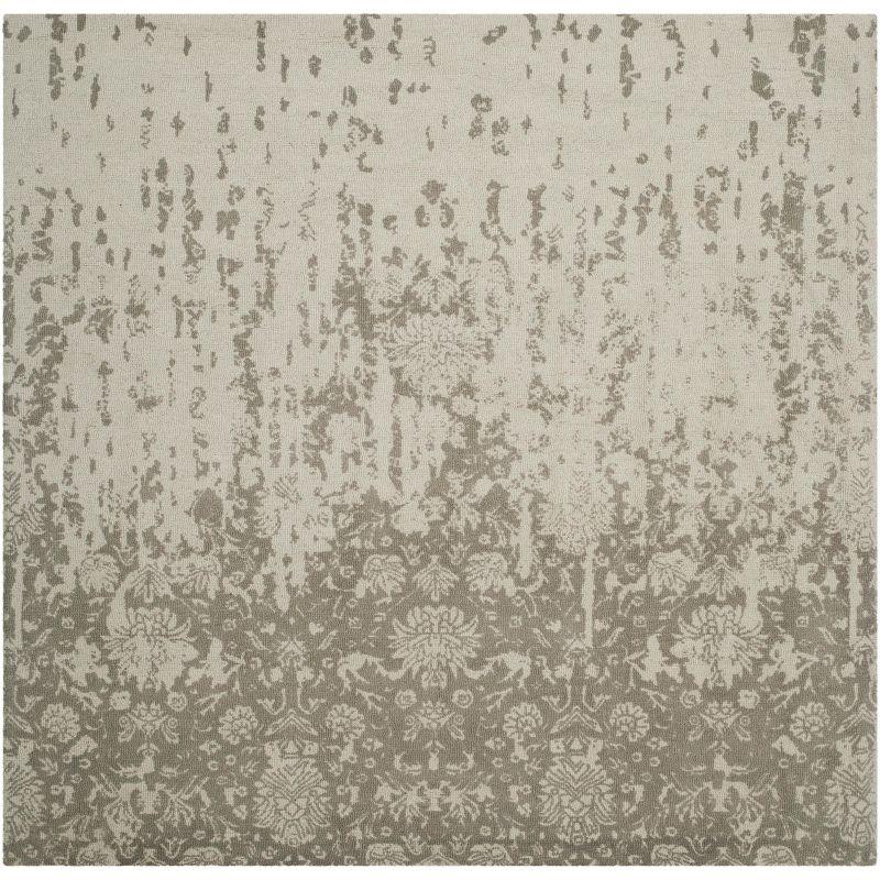 Restoration Vintage RVT104 Hand Tufted Area Rug - Light Sage/Grey - 6'x6' - Safavieh.