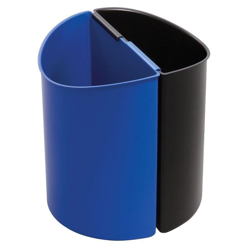 Plastic Multi-Compartments Trash & Recycling Bin