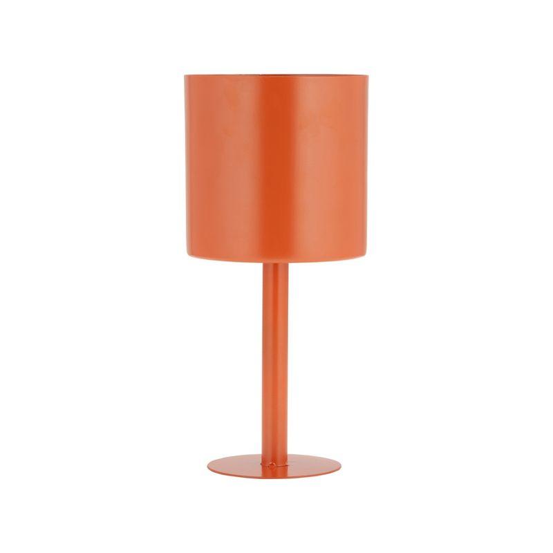 Burnt Orange Metal Indoor Outdoor Planter with Stand, 13" Height