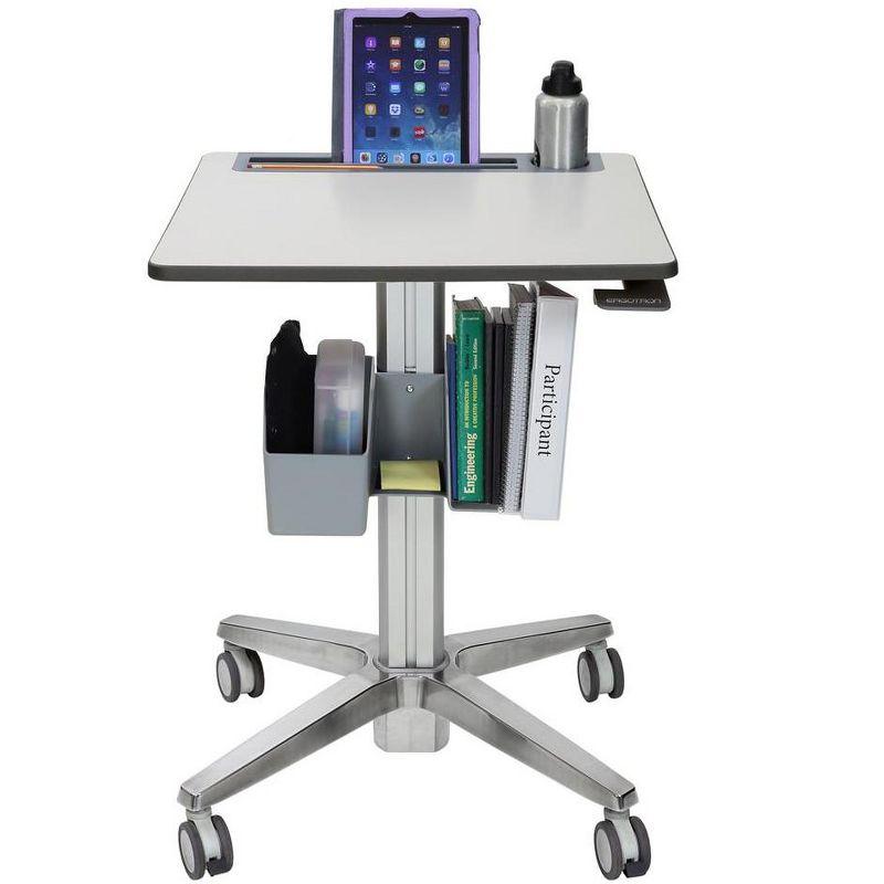 ErgoActive White Adjustable Standing Desk with Cup Holder