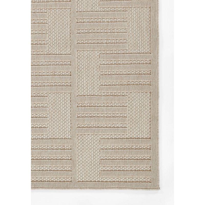 Momeni Dante Geometric Machine Loomed Indoor/Outdoor Rug Beige