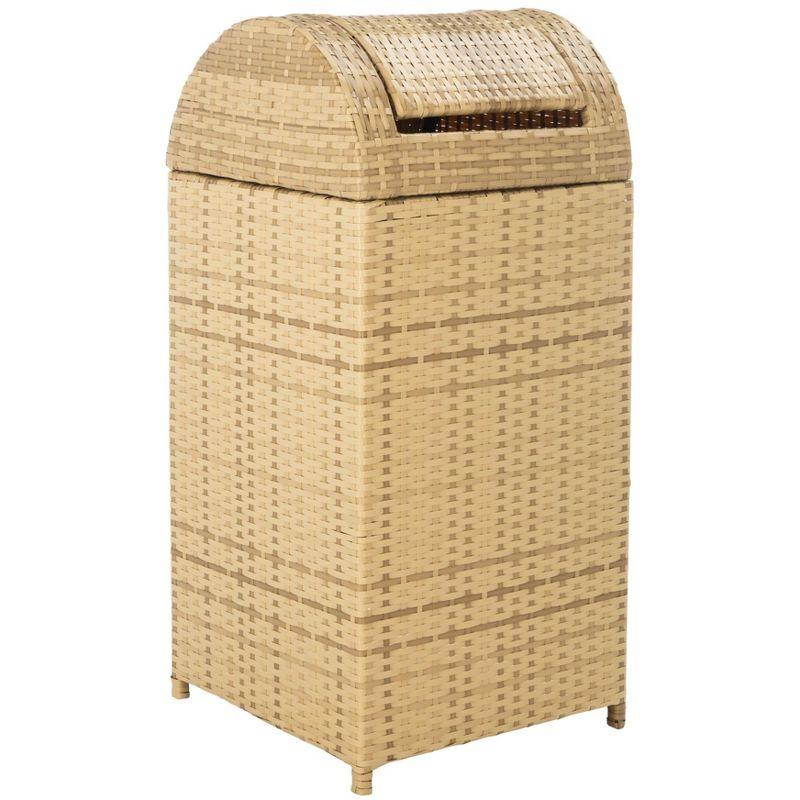 Serapis Outdoor Trash Can - Natural - Safavieh