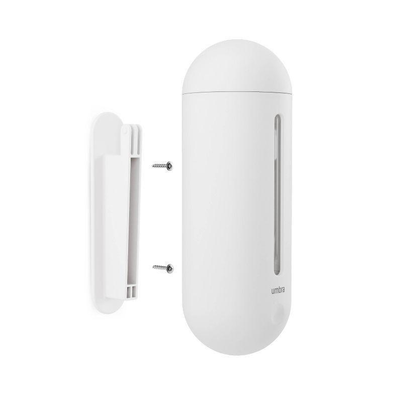 White Wall-Mounted Soft-Touch Soap Dispenser