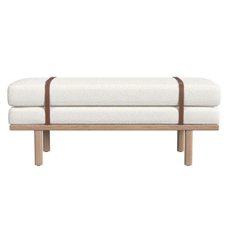 Homepop Upholstered Boucle Bench