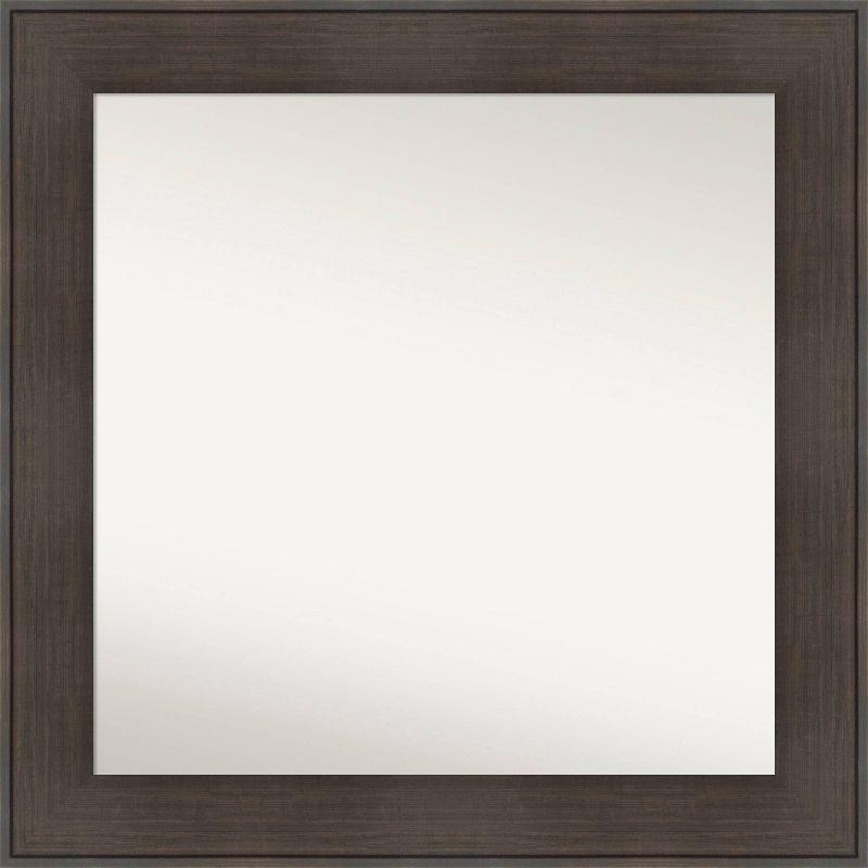 William Rustic Woodgrain Rectangular Bathroom Wall Mirror