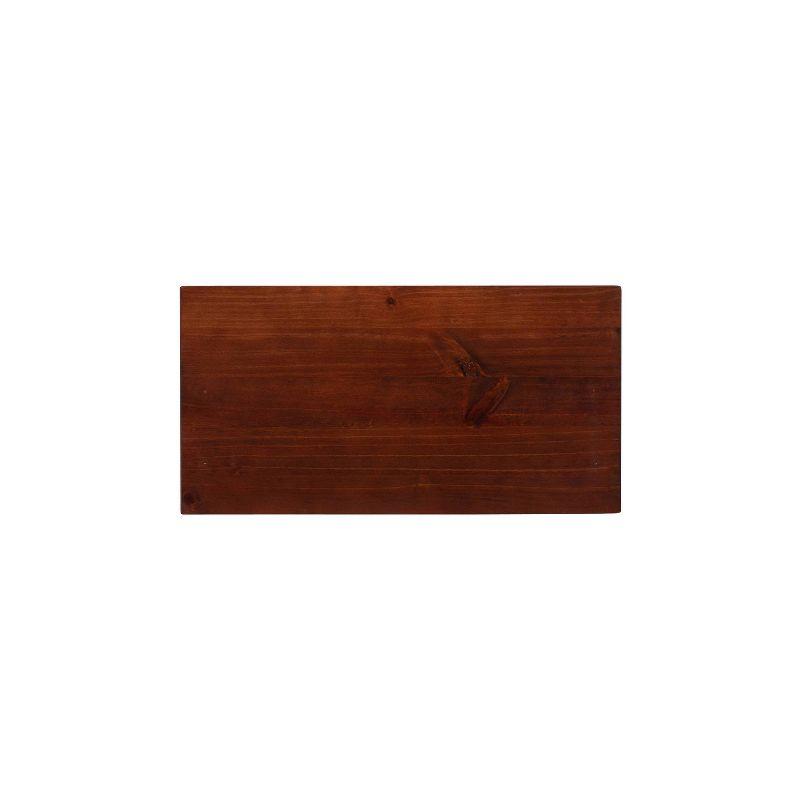 54.45" Titian Transitional Solid Wood Display and Storage Bookshelf Brown - Linon: Mid-Century Modern, 4 Fixed Shelves
