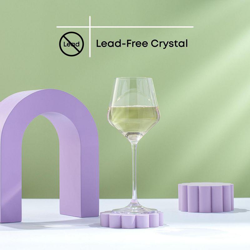 JoyJolt Layla White Wine Glasses