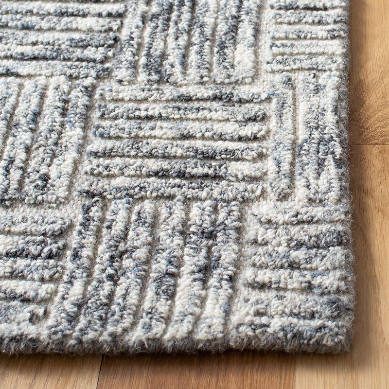 Micro-Loop MLP976 Hand Tufted Indoor Area Rug - Grey - 5'x8'- Safavieh