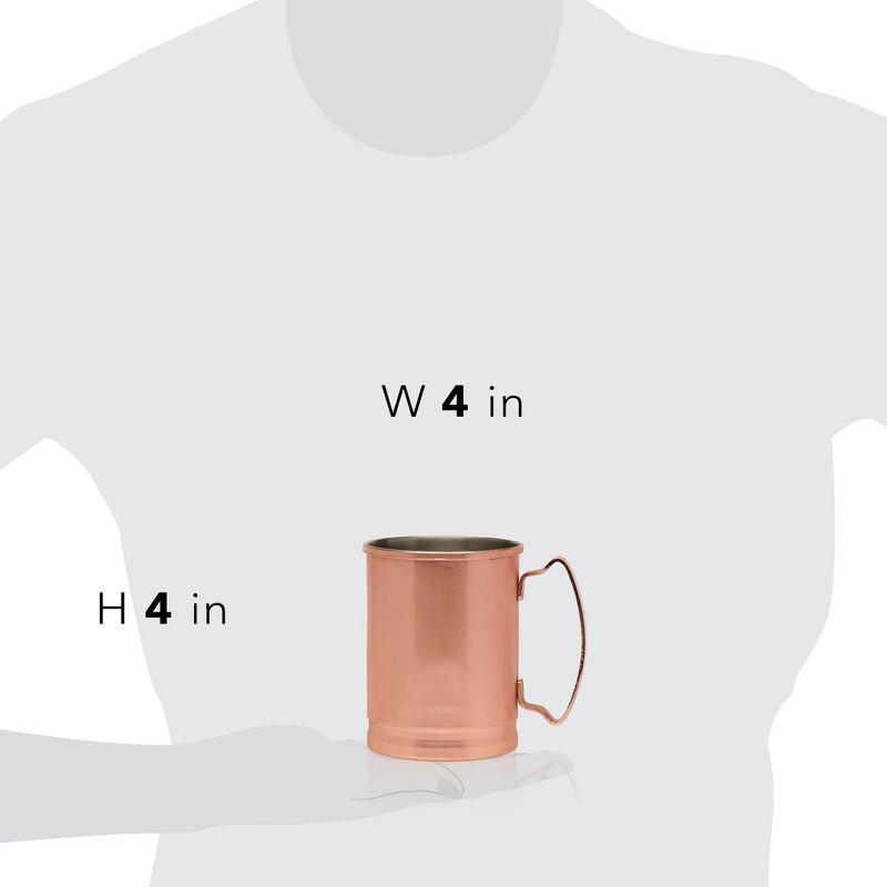 Libbey Moscow Mule Copper Mugs, 14 ounce, Set of 4