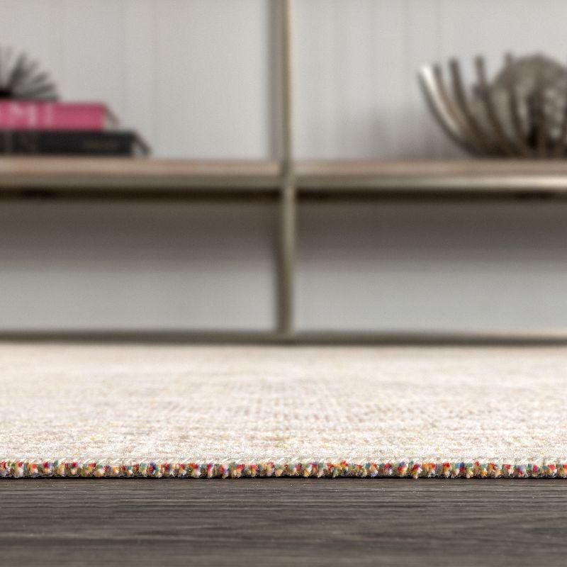 8'x10' Petras Modern Ornate Medallion Area Rug, Gray/Brown - JONATHAN Y