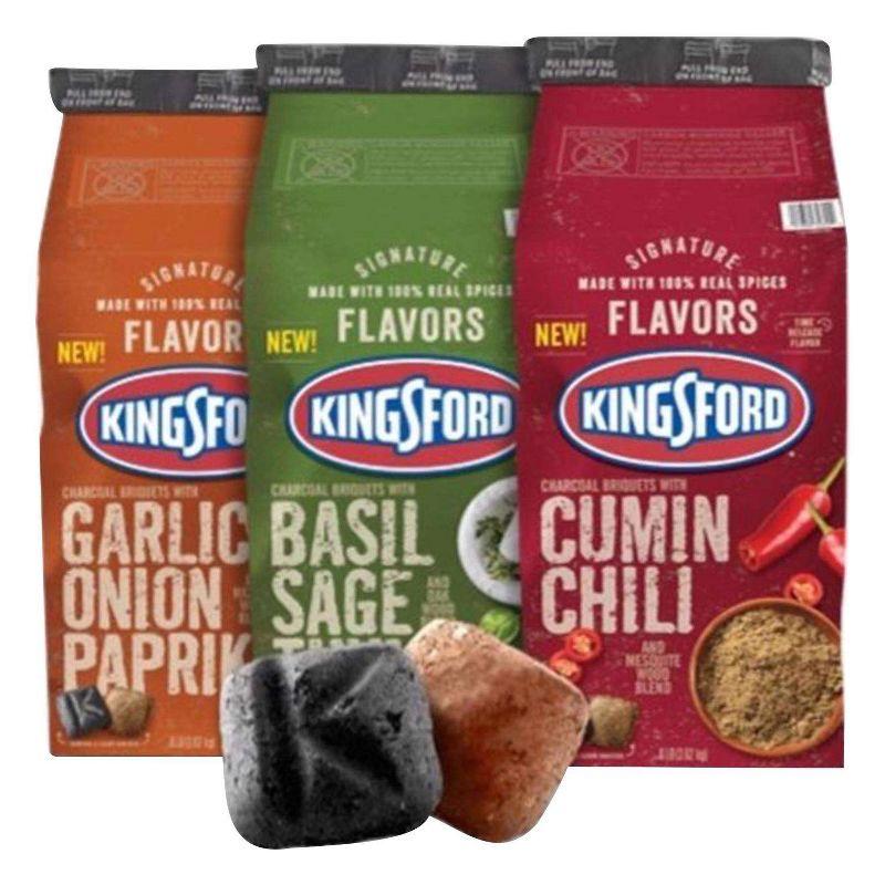 Kingsford Signature Flavors All Natural Garlic Onion Paprika Charcoal Briquettes 8 lb